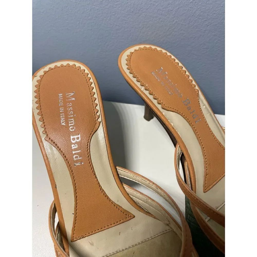 Massimo Baldi Leather Mules 6.5